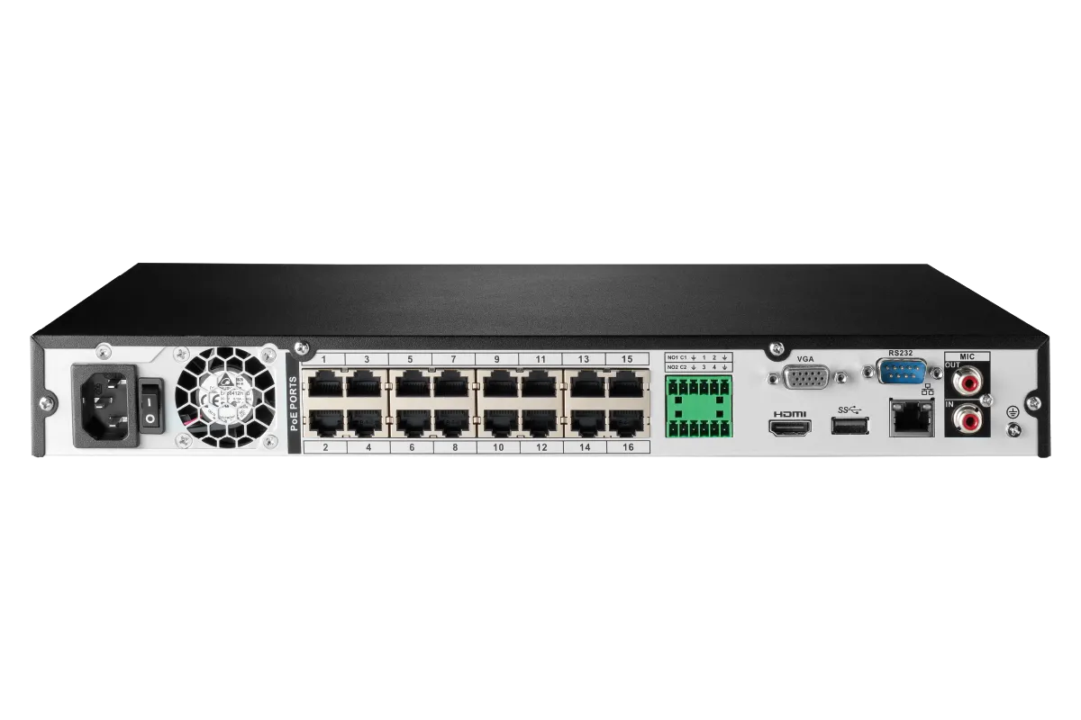 16-Channel 4K Ultra HD Fusion NVR IP System with Smart Deterrence Dome Cameras