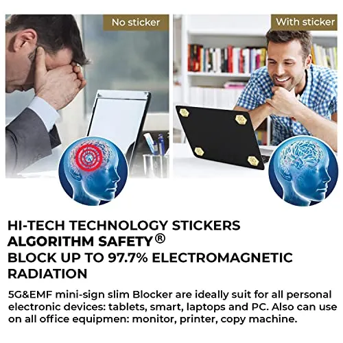 5G&EMF Blockers for Mobile Phones – EMF Protection Cell Phone Stickers - 24K Gold Neutralizer - 5G Mobile Phone Protector - Anti-Radiation Shields - 5G Protection for All Devices - BIO Card&Saver Chip