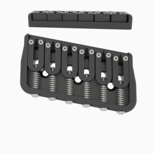 6 String Multi-Scale Fixed Guitar Bridge