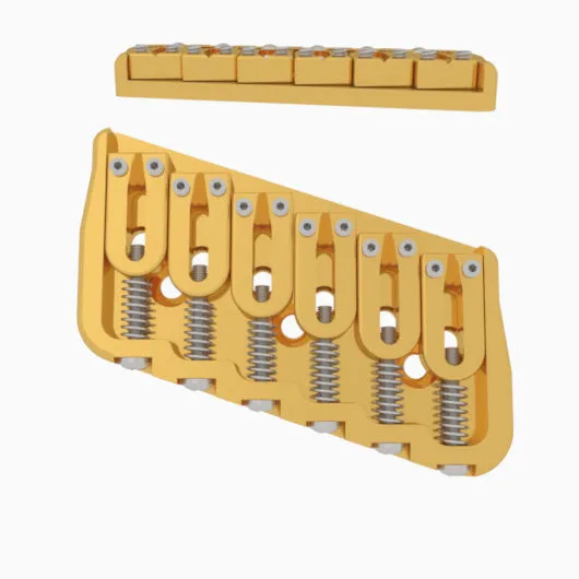 6 String Multi-Scale Fixed Guitar Bridge