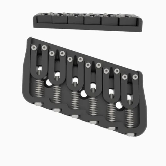 6 String Multi-Scale Fixed Guitar Bridge