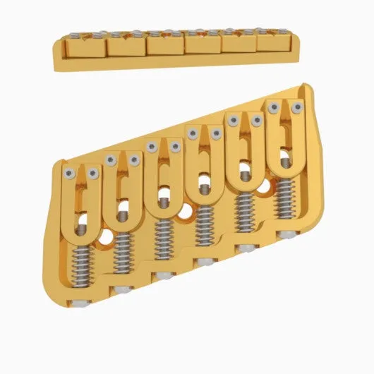 6 String Multi-Scale Fixed Guitar Bridge