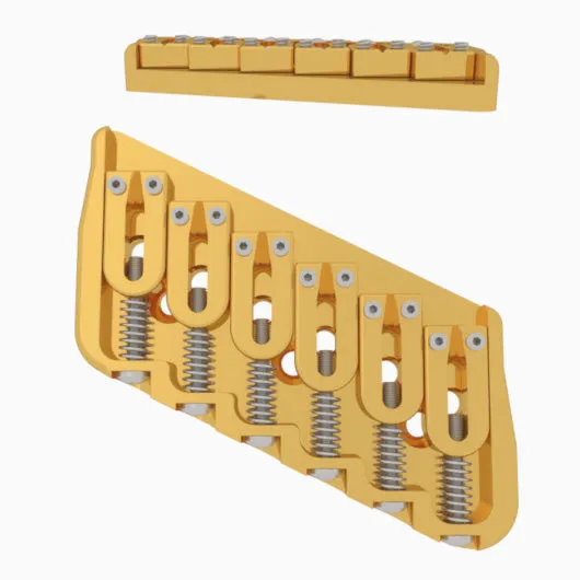 6 String Multi-Scale Fixed Guitar Bridge