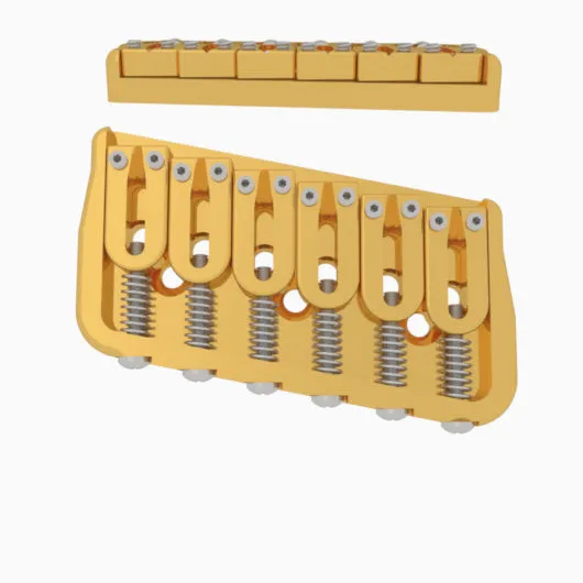 6 String Multi-Scale Fixed Guitar Bridge