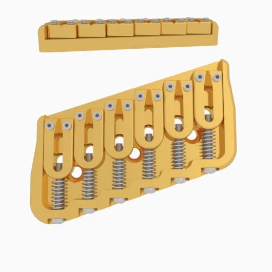 6 String Multi-Scale Fixed Guitar Bridge