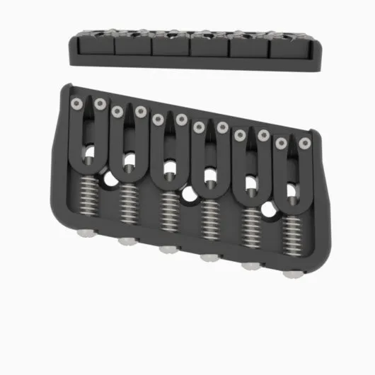 6 String Multi-Scale Fixed Guitar Bridge