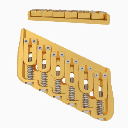 6 String Multi-Scale Fixed Guitar Bridge