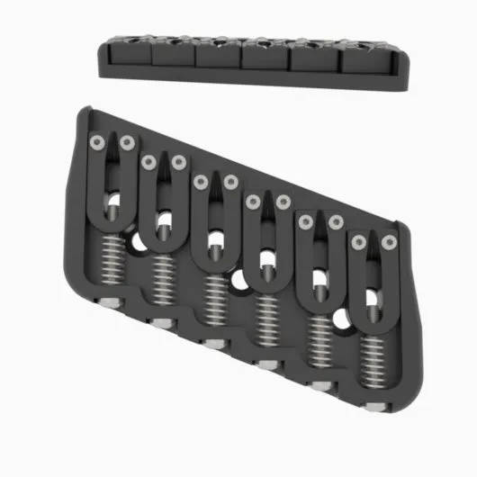 6 String Multi-Scale Fixed Guitar Bridge