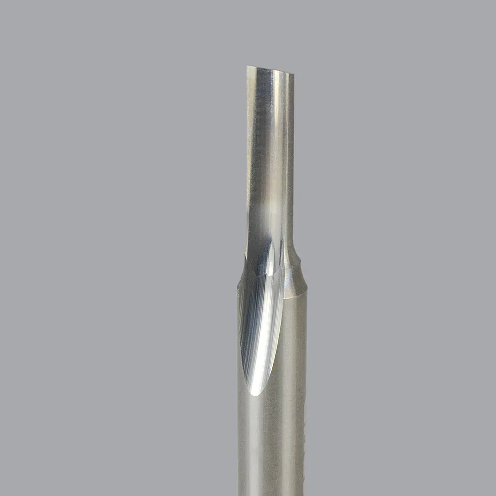 61-060, 0.1875" Dia, 0.6250" LOC, 0.25" Shank Dia, 2" OAL, Single Straight O Flute Router Bit