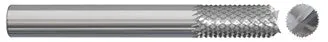 784-001060: 1/4 in. Dia., 3/4 in. Length Of Cut, 2-1/2 in. Overall Length Carbide Router Mill; Diamond Cut, Style F- Fish Tail End, BRIGHT, USA