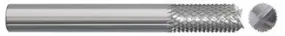 784-001060: 1/4 in. Dia., 3/4 in. Length Of Cut, 2-1/2 in. Overall Length Carbide Router Mill; Diamond Cut, Style F- Fish Tail End, BRIGHT, USA