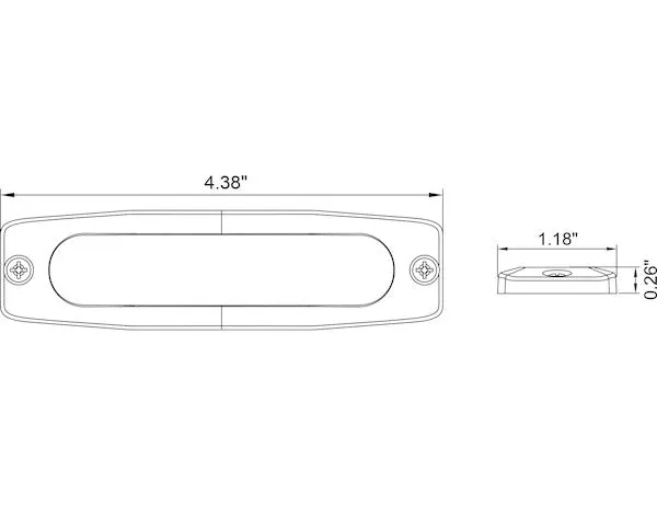 8892240 - ULTRA THIN 4.5 INCH AMBER LED STROBE LIGHT