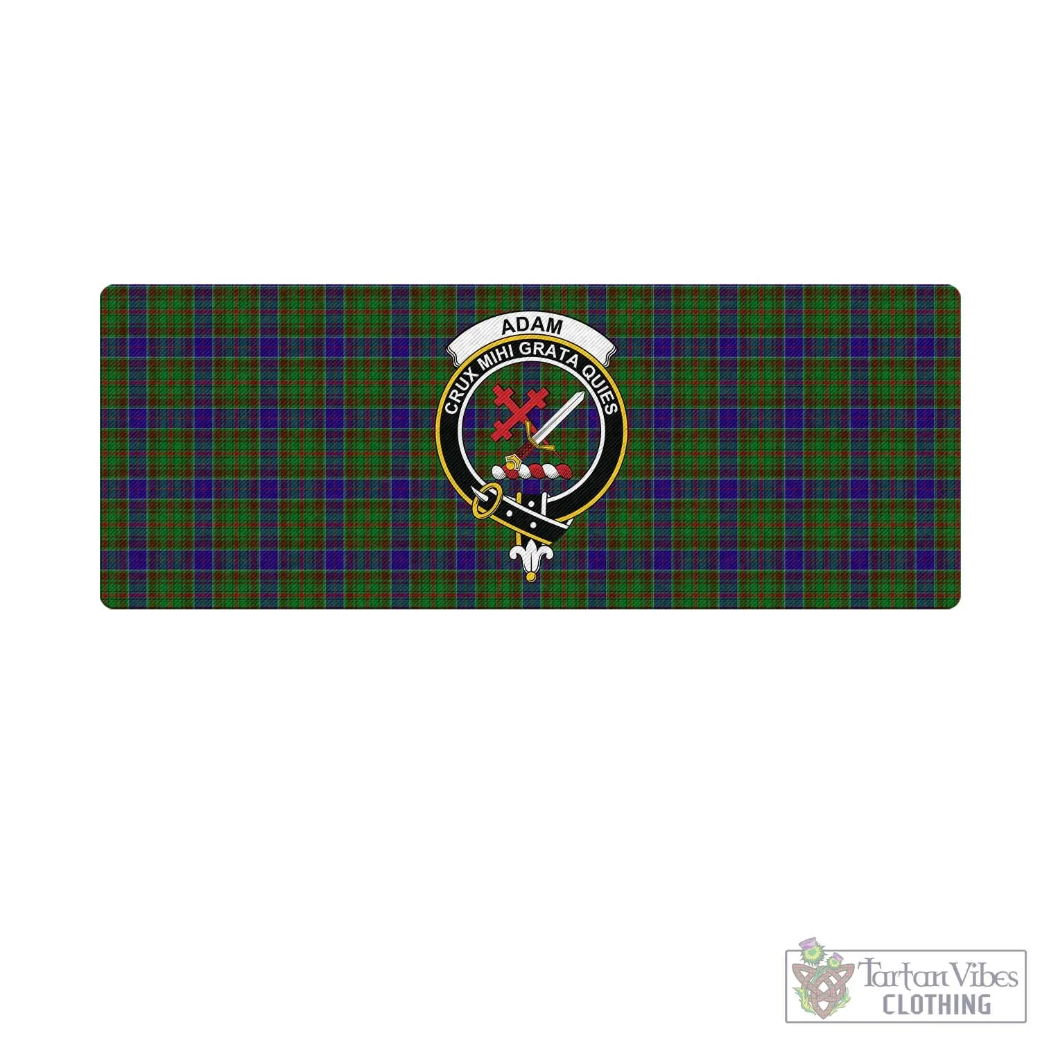 Adam Tartan Mouse Pad with Family Crest