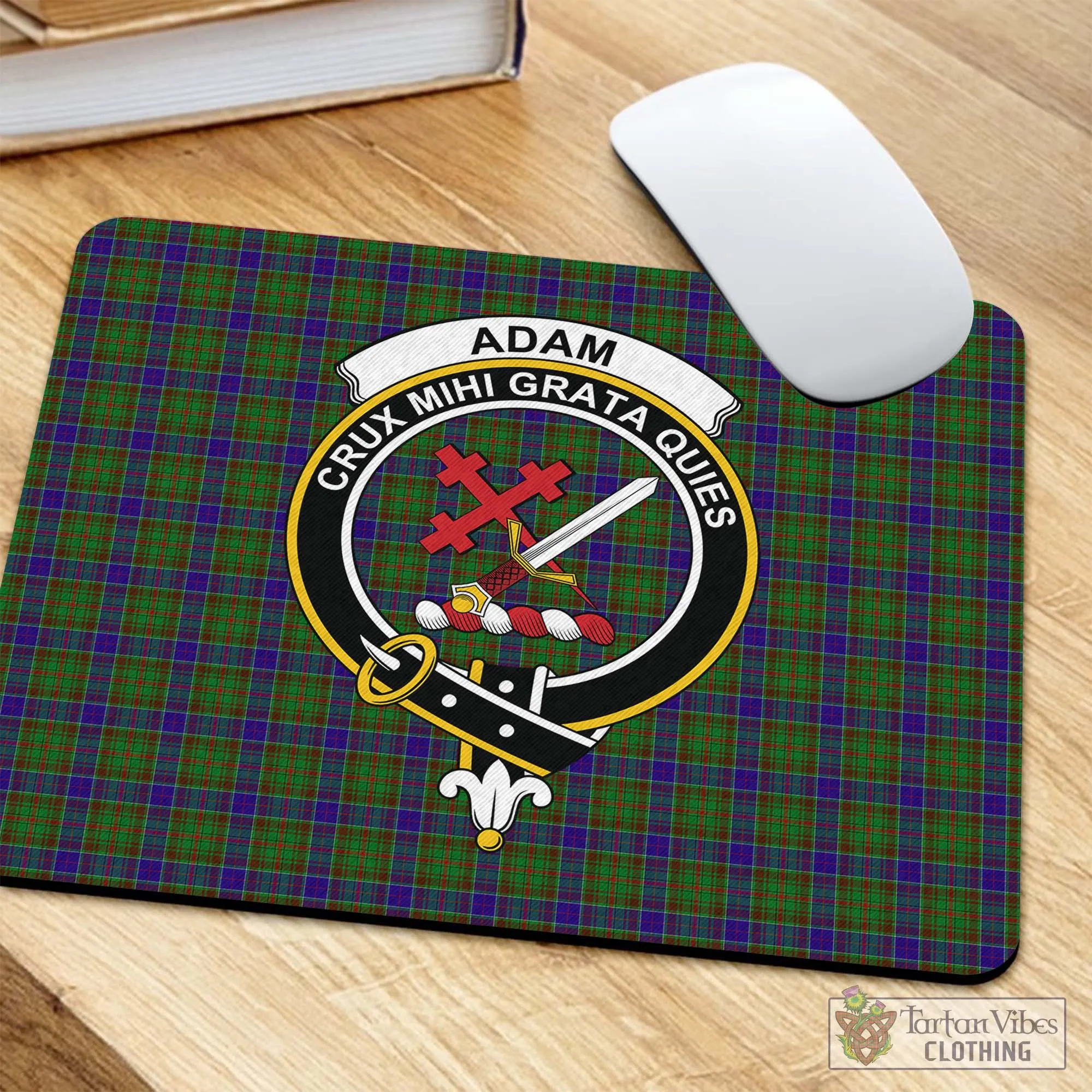 Adam Tartan Mouse Pad with Family Crest