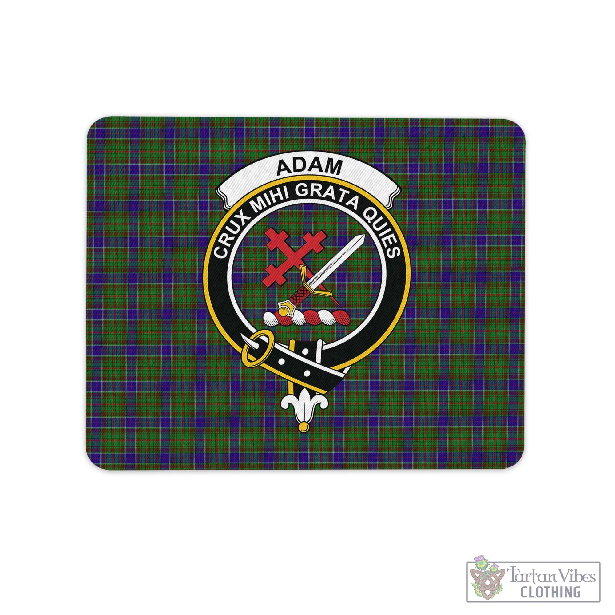 Adam Tartan Mouse Pad with Family Crest