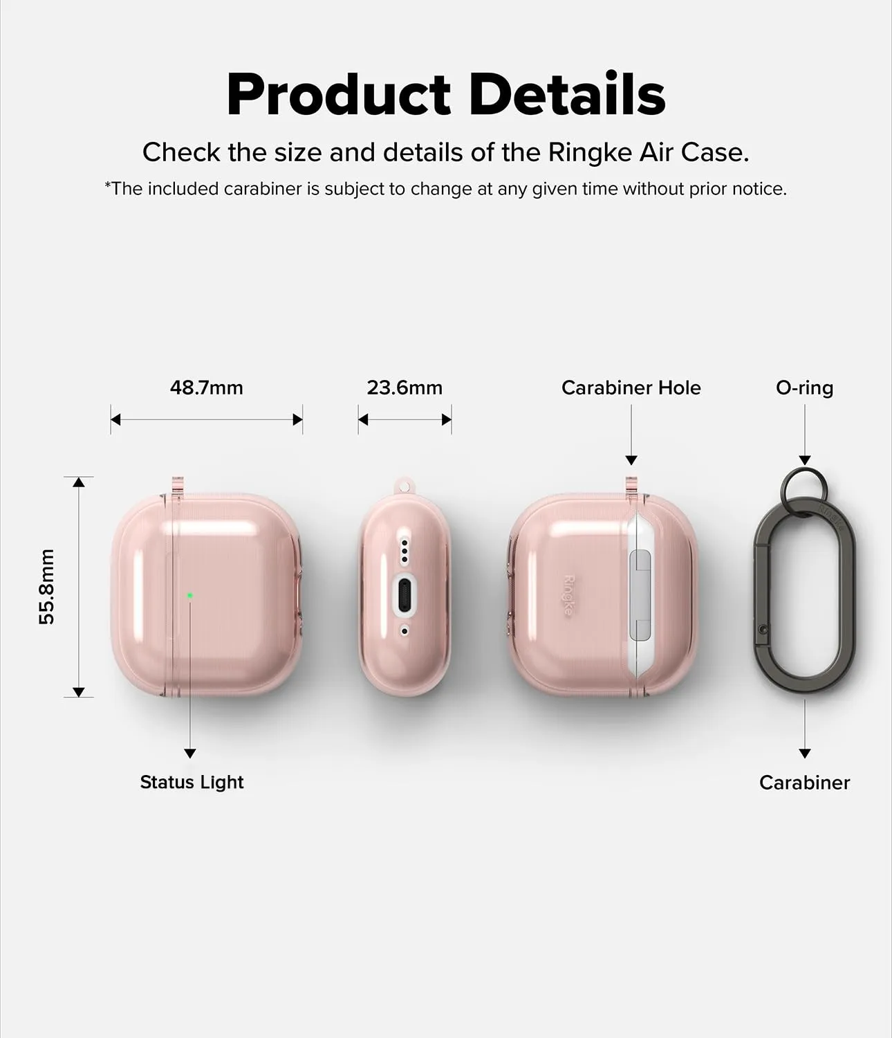 Airpods 4 Back Cover Case | Air - Pink