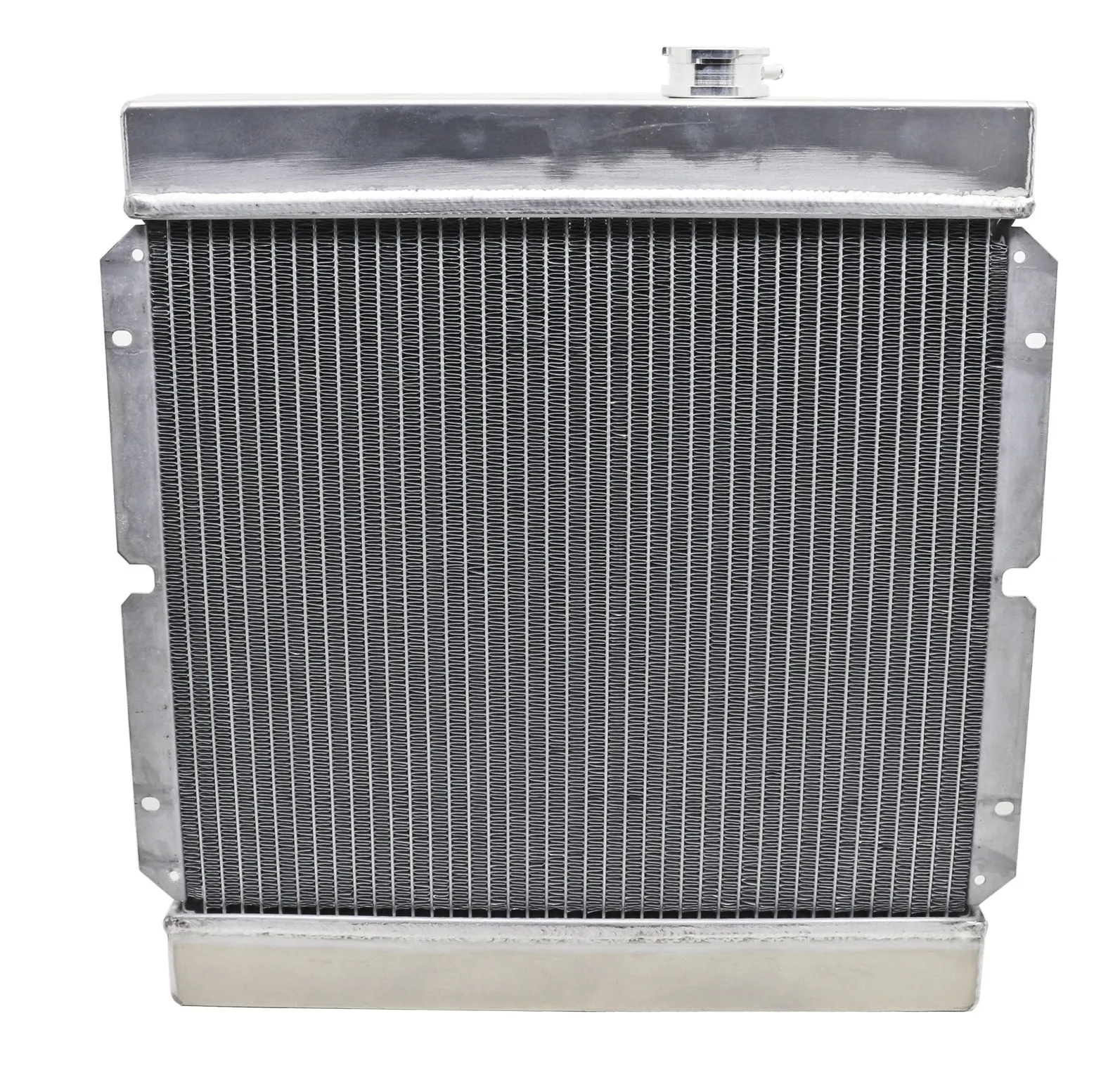 ALUMINUM EMC 1964-66 FORD MUSTANG DOWNFLOW RADIATOR DIRECT FIT W- AT - NATURAL