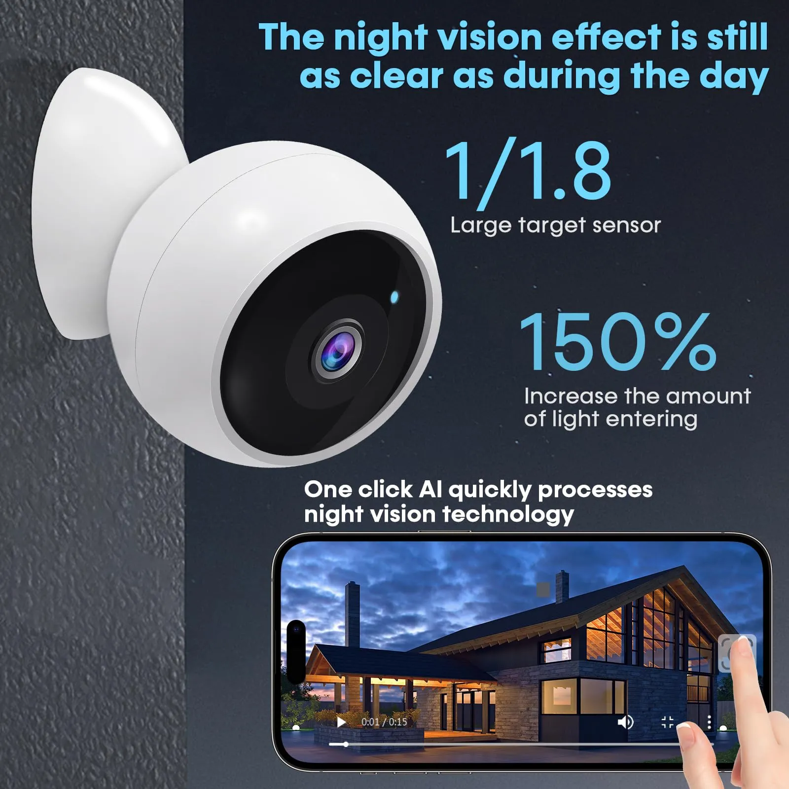 AMTIFO Security Cameras Wireless Outdoor Magnetic: Install-Free Smart Indoor 2K WiFi - Long Battery Life Powered Outdoor Camera Wireless with AI Motion Detection