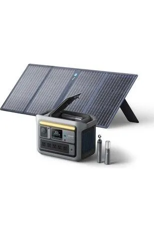 Anker SOLIX C800X Portable Power Station - With Anker 100W Solar Panel