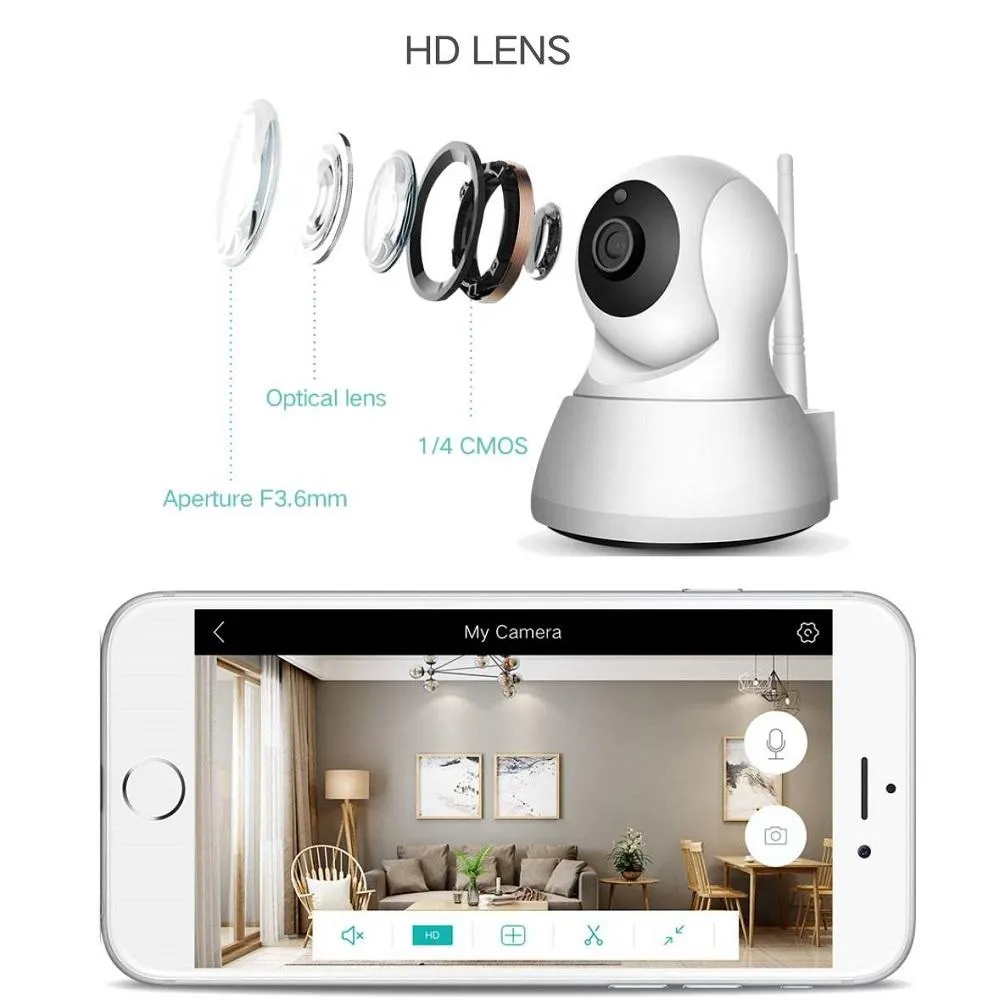 Baby Monitor Security 1080P Wi-Fi P2P Night Vision IP Camera