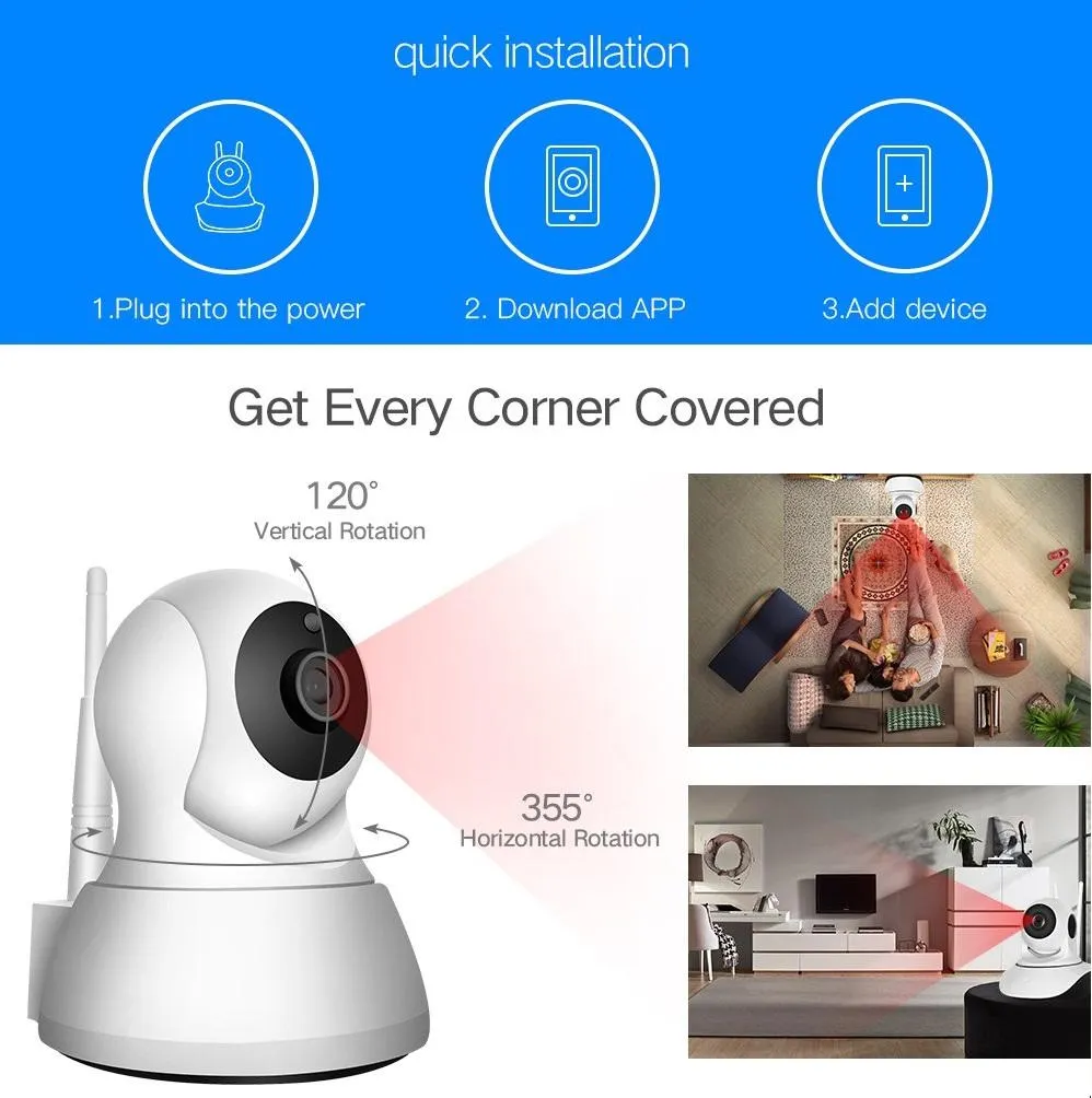 Baby Monitor Security 1080P Wi-Fi P2P Night Vision IP Camera