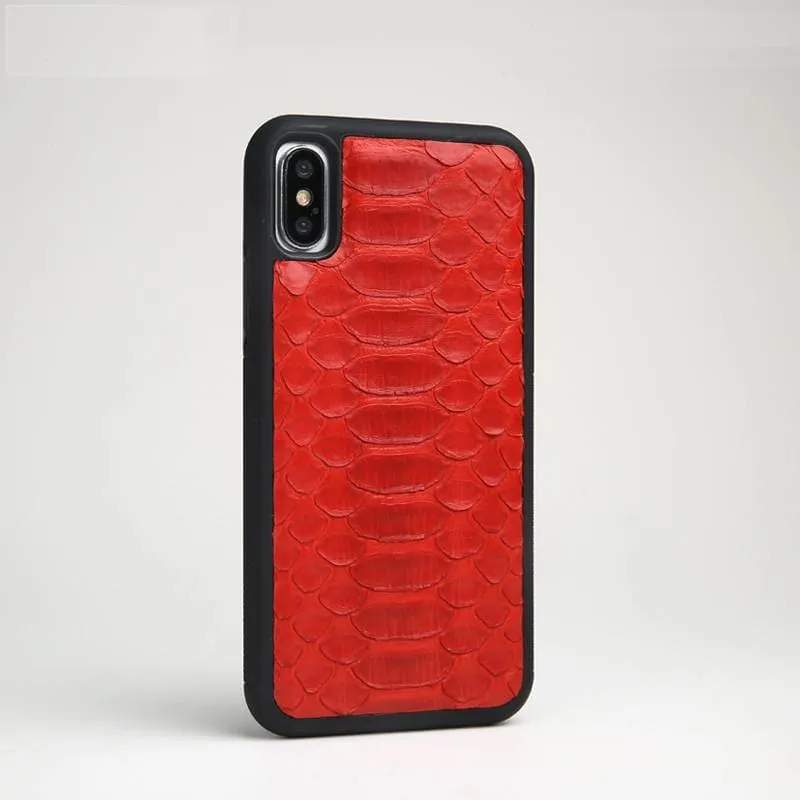 Black Python Leather iPhone Case