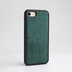 Black Python Leather iPhone Case