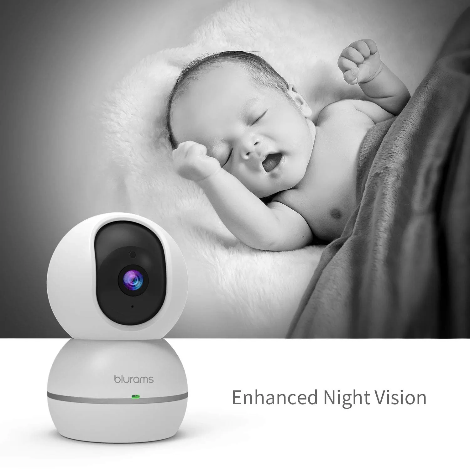 blurams 1080p Dome Security Camera | PTZ Surveillance System with Motion/Sound Detection, Smart AI Alerts, Privacy Mode, Night Vision, Two-Way Audio | Cloud/Local Storage Available | Works with Alexa