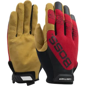 Boss 120-ML1350T/XL Premium Pigskin Leather Palm with Mesh Fabric Back