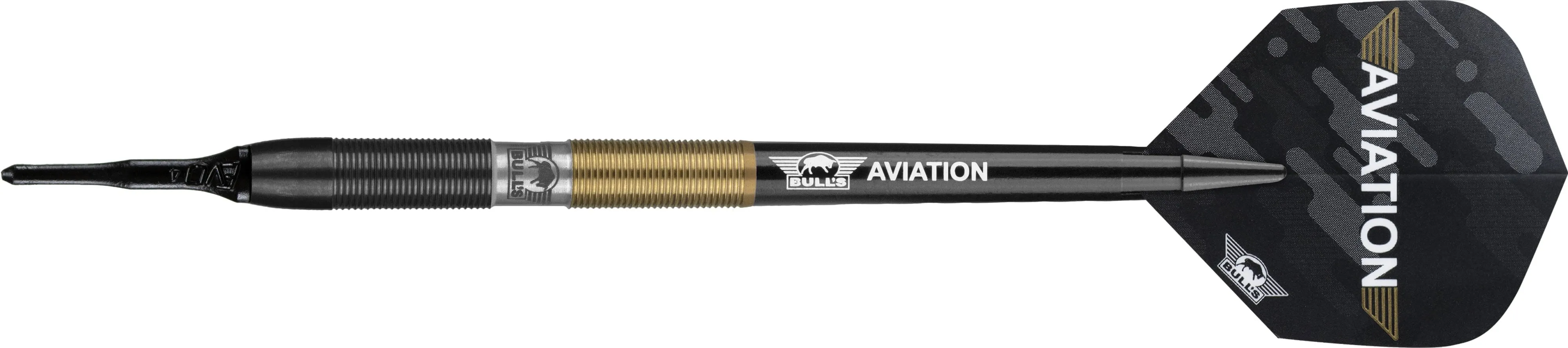 Bulls Aviation Darts - Soft Tip - Ringed - Black and Gold