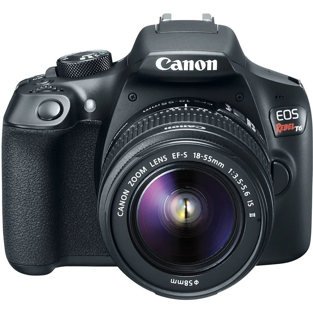 Canon EOS Rebel T6 SLR with EF-S 18-55mm Bundle