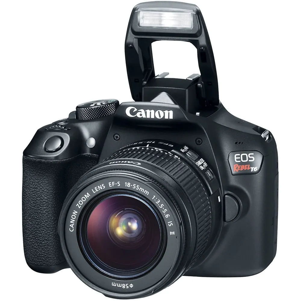 Canon EOS Rebel T6 SLR with EF-S 18-55mm Bundle