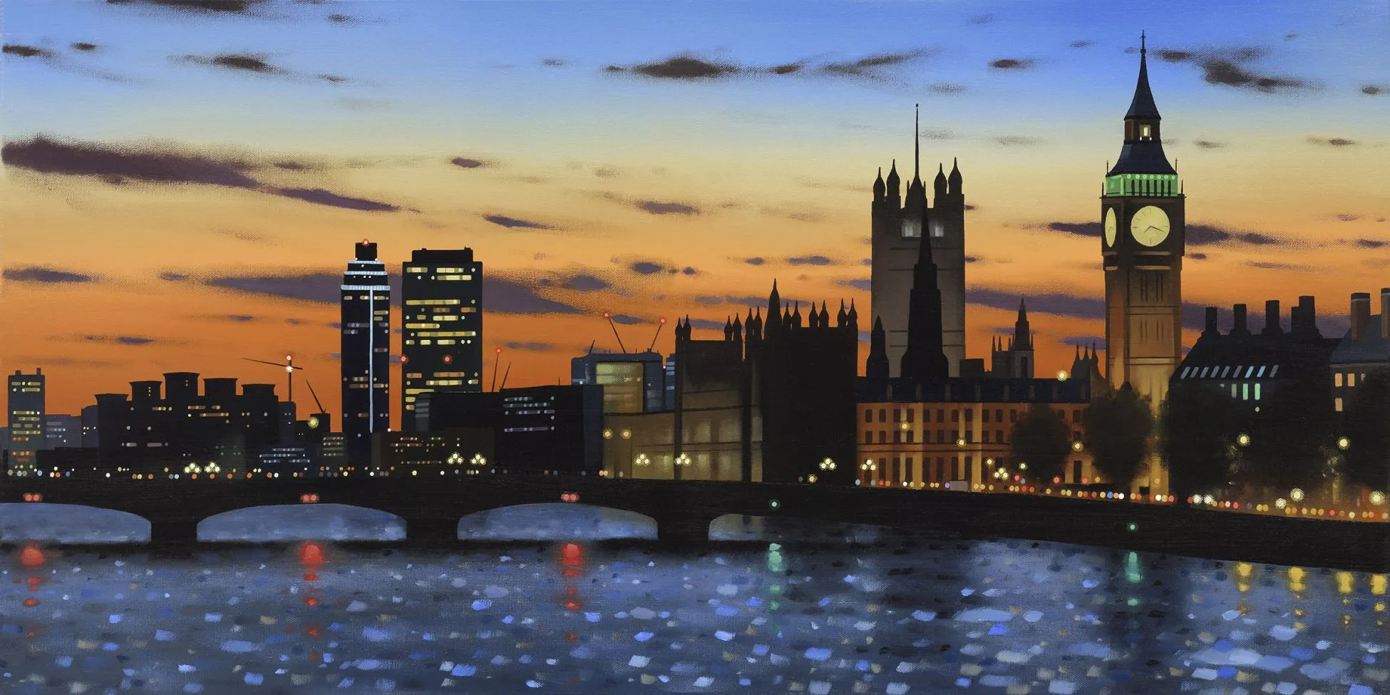 Capital Dusk Canvas by Neil Dawson