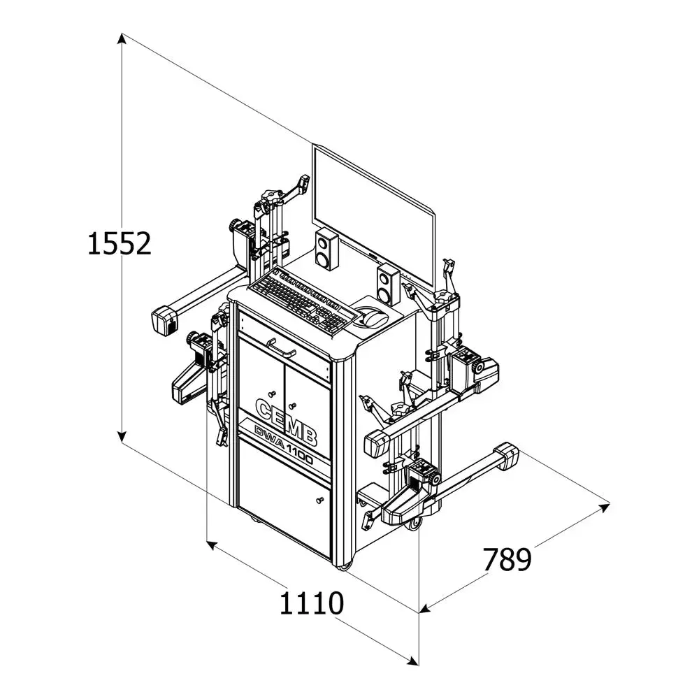 Cemb DWA1100TRUCK Truck Wheel Alignment System