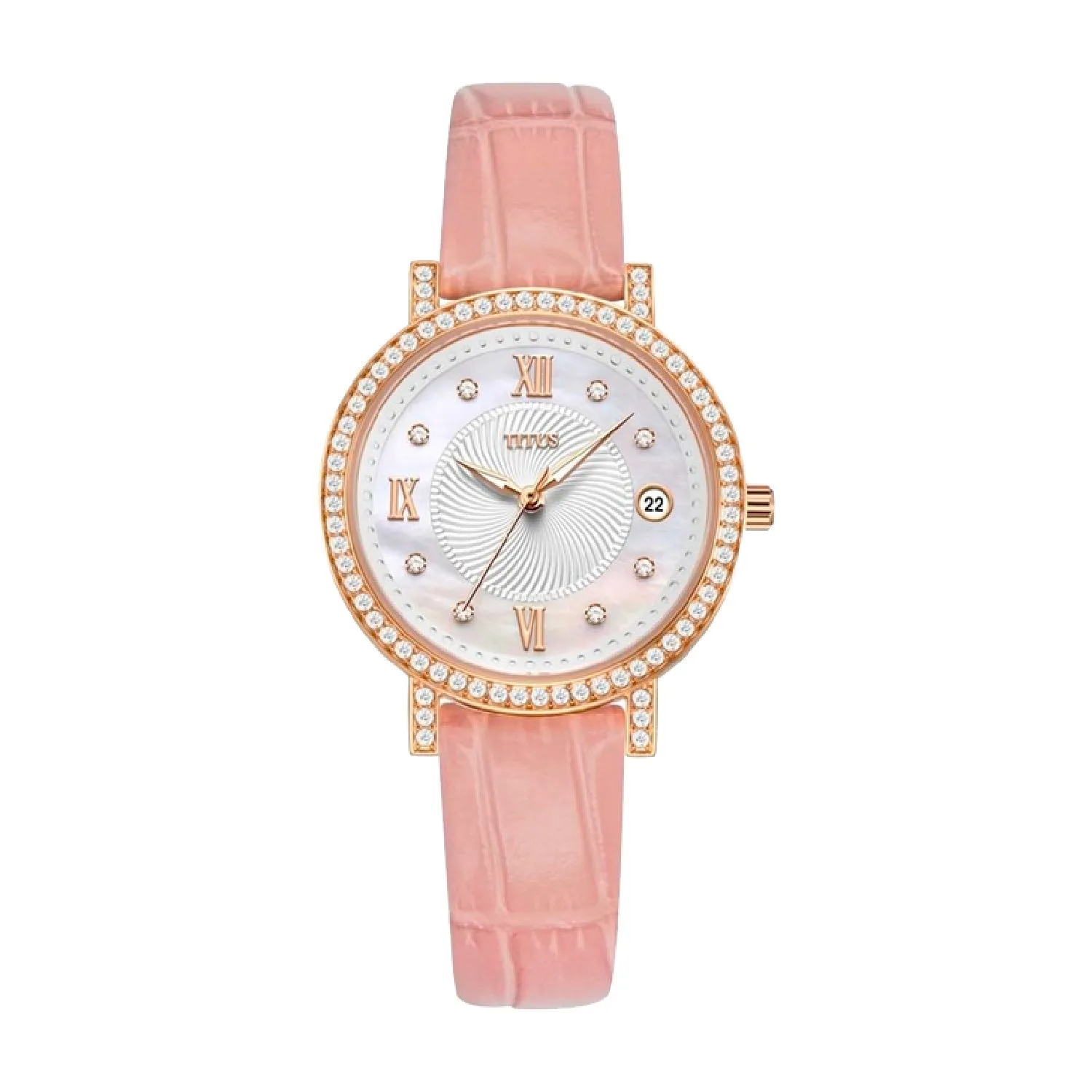 Chandelier 3 Hands Date Quartz Leather Women Watch W06-03191-003