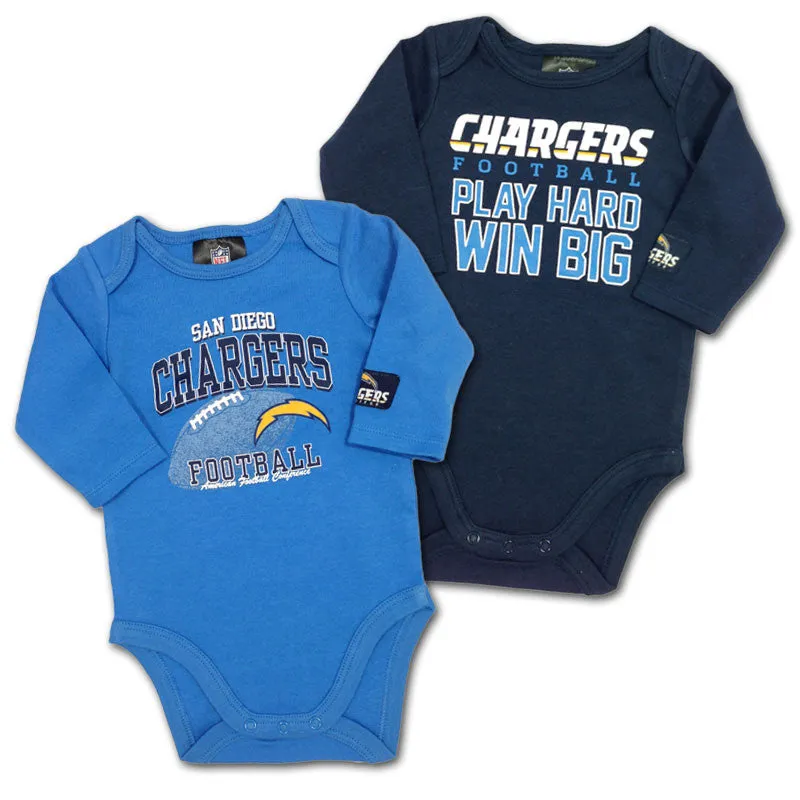 Chargers Baby "Win Big" Bodysuit 2-Pack (Only Size 0-3M Left)