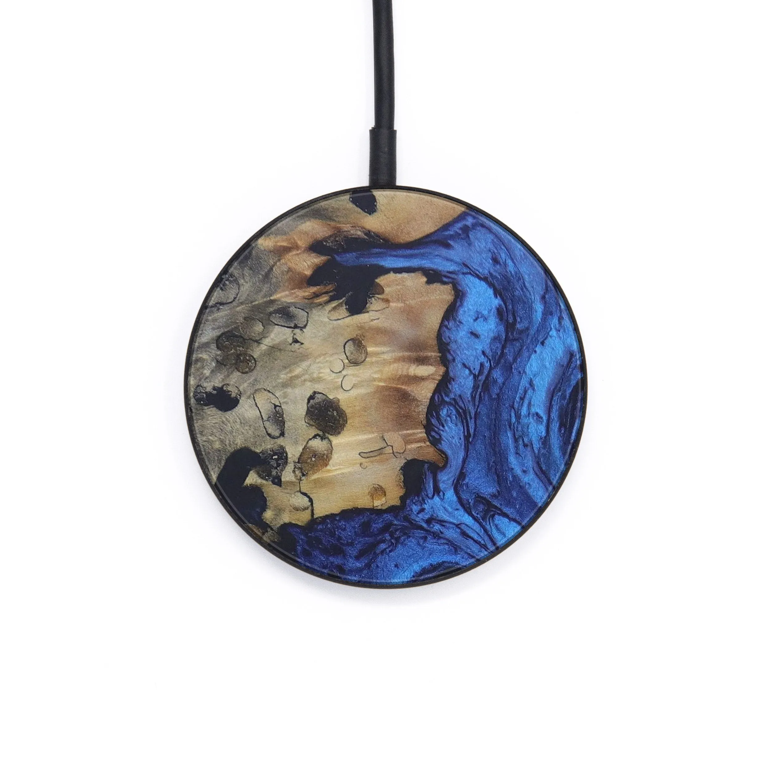 Circle Wood Resin Wireless Charger - Adolfo (Dark Blue, 570017)