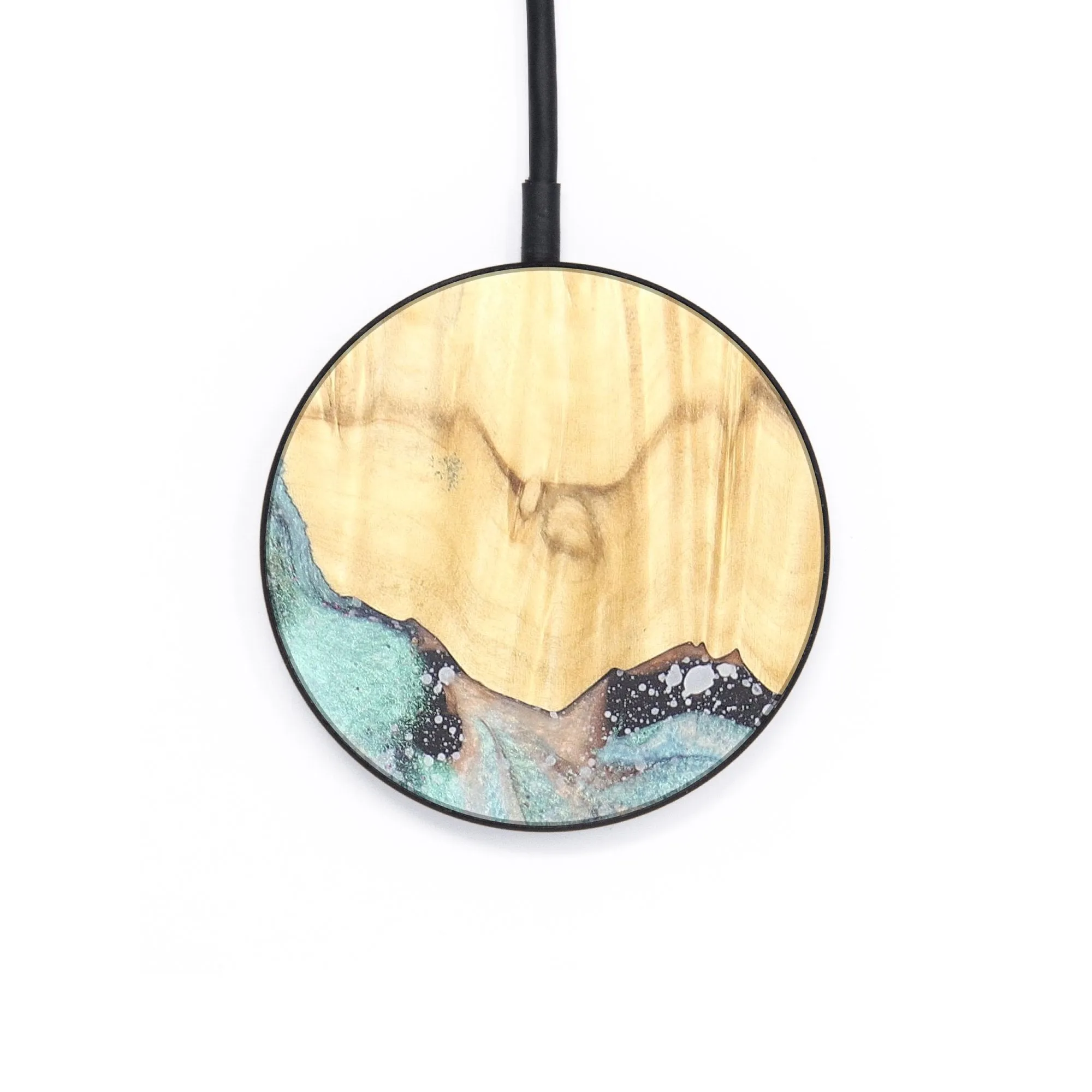 Circle Wood Resin Wireless Charger - Allie (Cosmos, 678014)