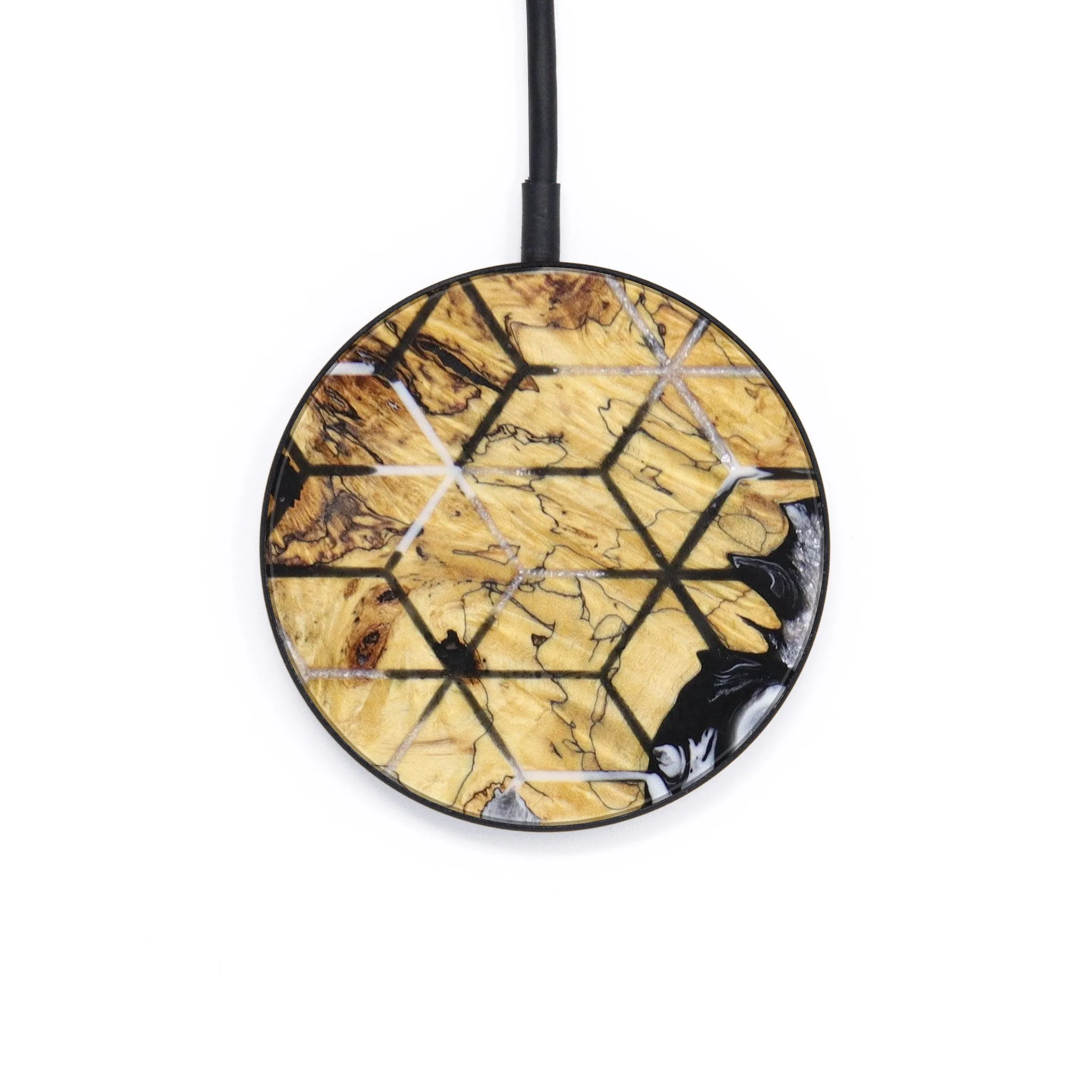 Circle Wood Resin Wireless Charger - Brylee (Pattern, 622834)