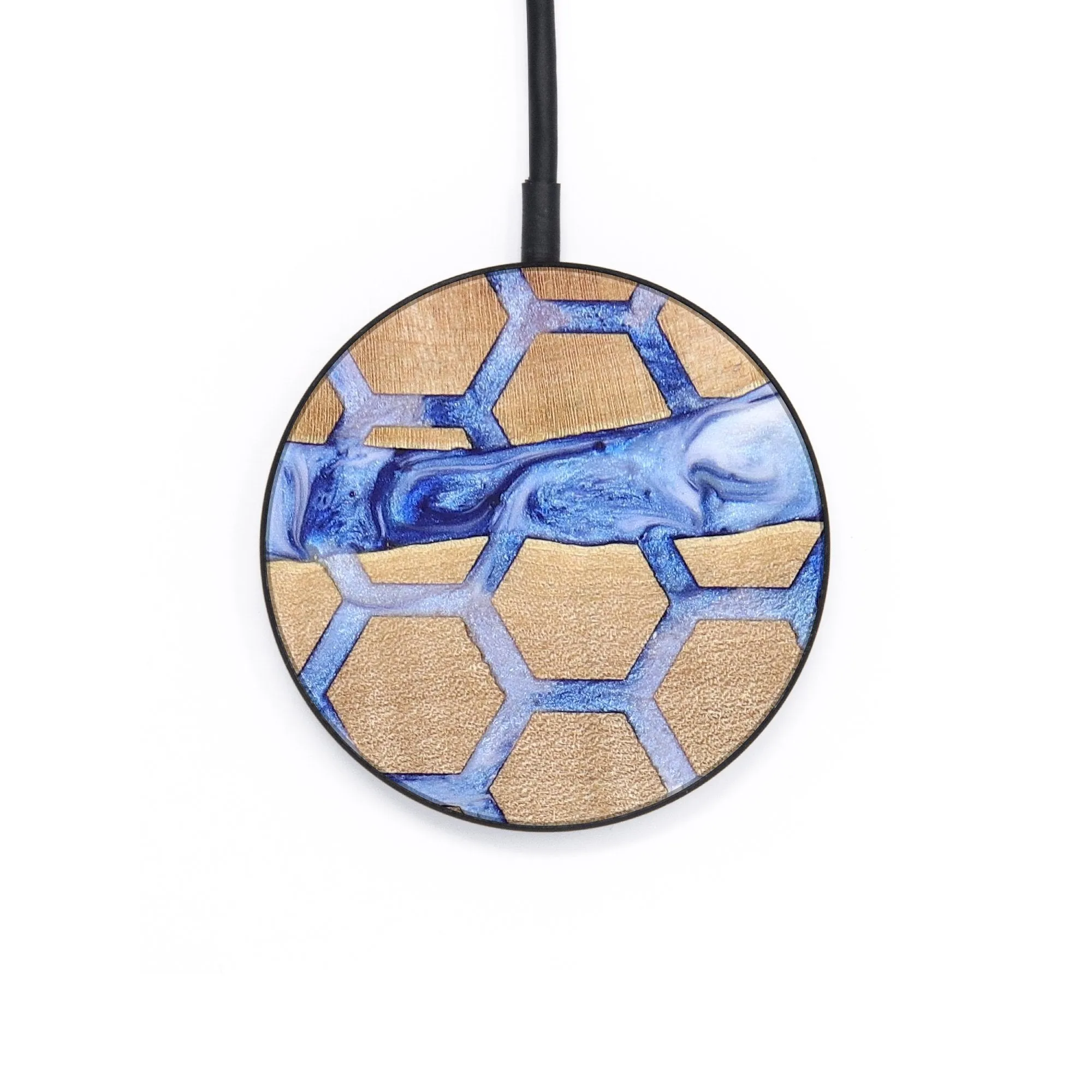 Circle Wood Resin Wireless Charger - Caitlyn (Pattern, 694205)