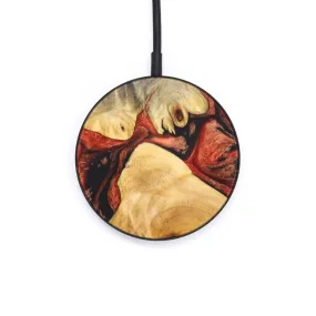 Circle Wood Resin Wireless Charger - Courtney (Red, 632028)