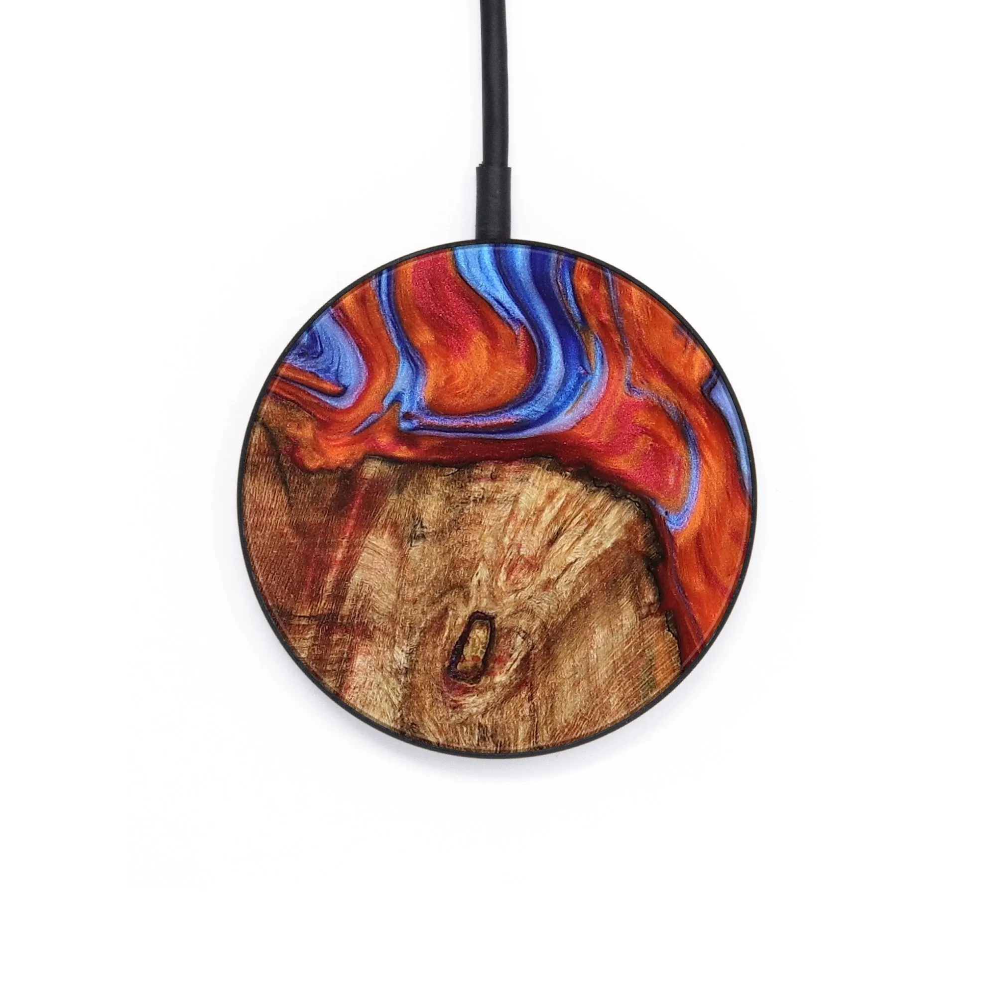 Circle Wood Wireless Charger - Annissa (Fire & Ice, 734258)