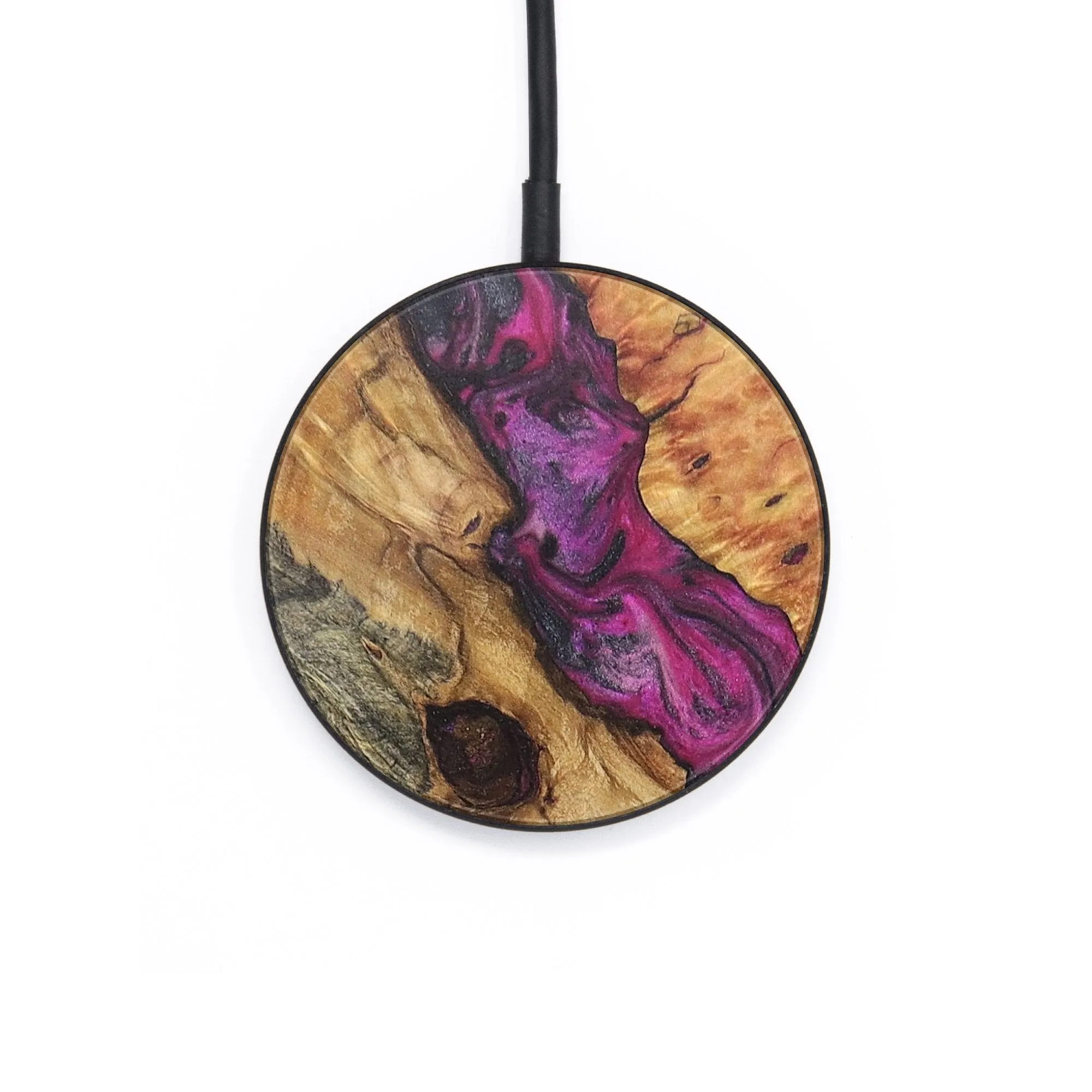 Circle Wood Wireless Charger - Seth (Purple, 726553)