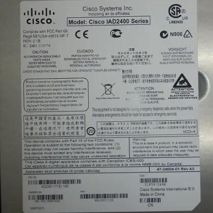 Cisco Systems IAD2400 Series Integrated Access Device Router IAD2431-1T1E1