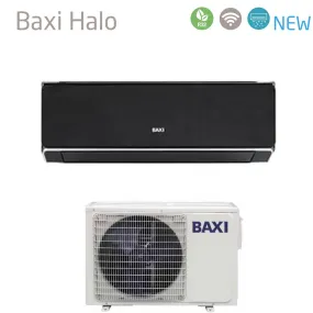 Climatizzatore Condizionatore Baxi Inverter serie HALO NERO 12000 Btu HSGNW35 R-32 Wi-Fi Integrato Classe A  /A 