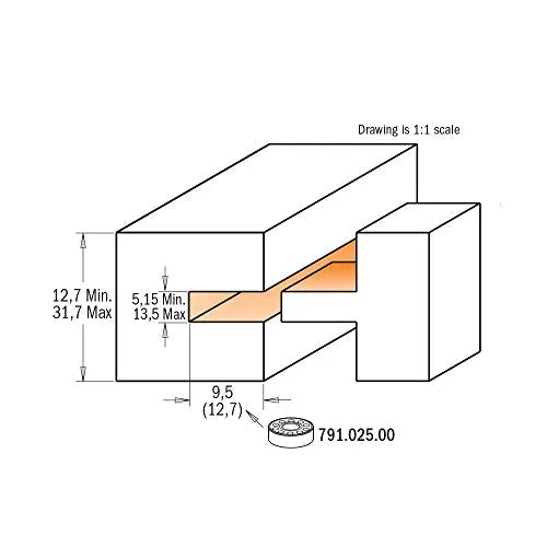 CMT 1/2-Inch Adjustable Tongue and Groove Bit Set for Mission Style Cabinet Doors