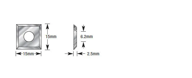 CNC Insert Knife | 15 x 12 x 1.5mm | RCK-15 | 738685341551