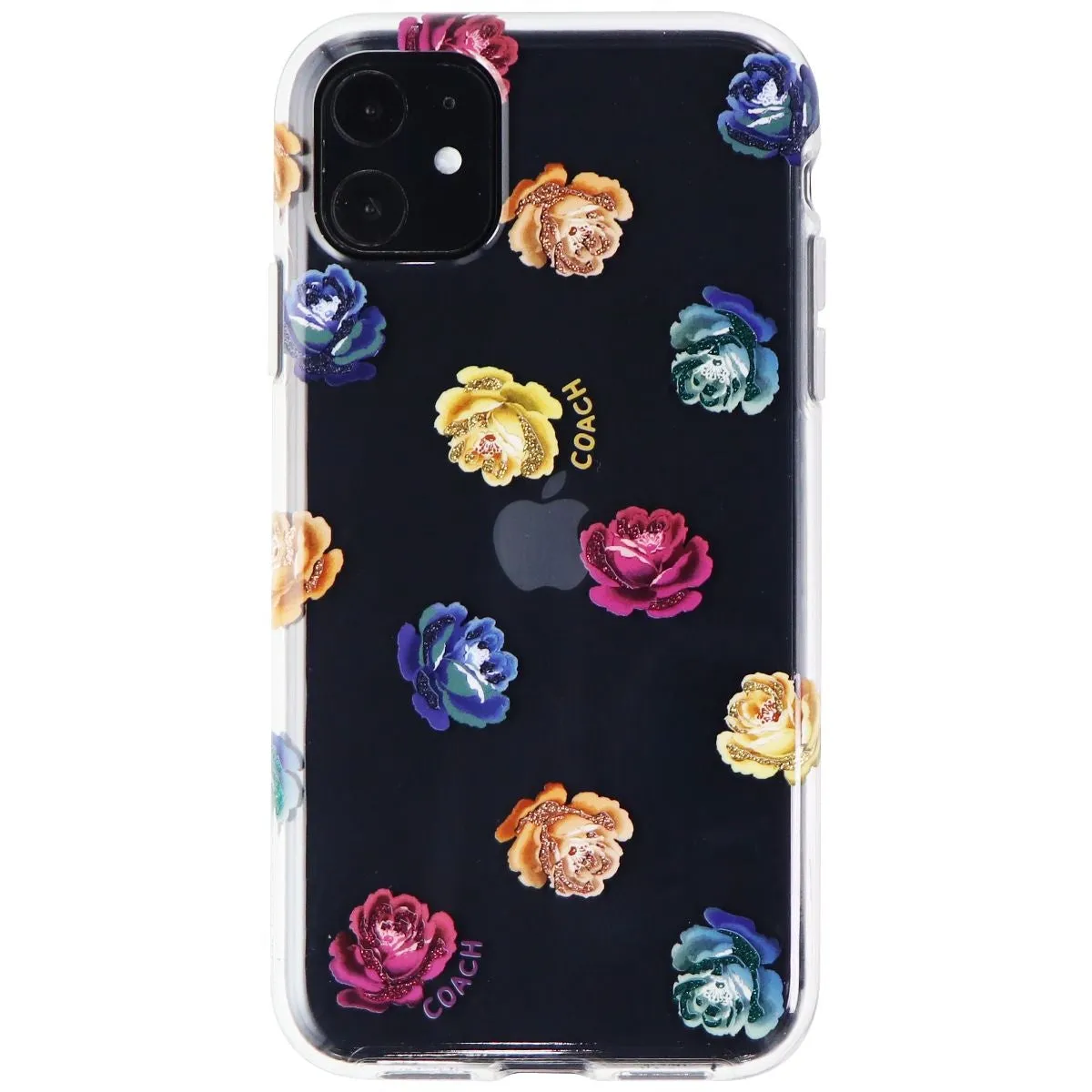 Coach Dreamy Peony Hybrid Case for Apple iPhone 11 - Clear/Rainbow/Glitter