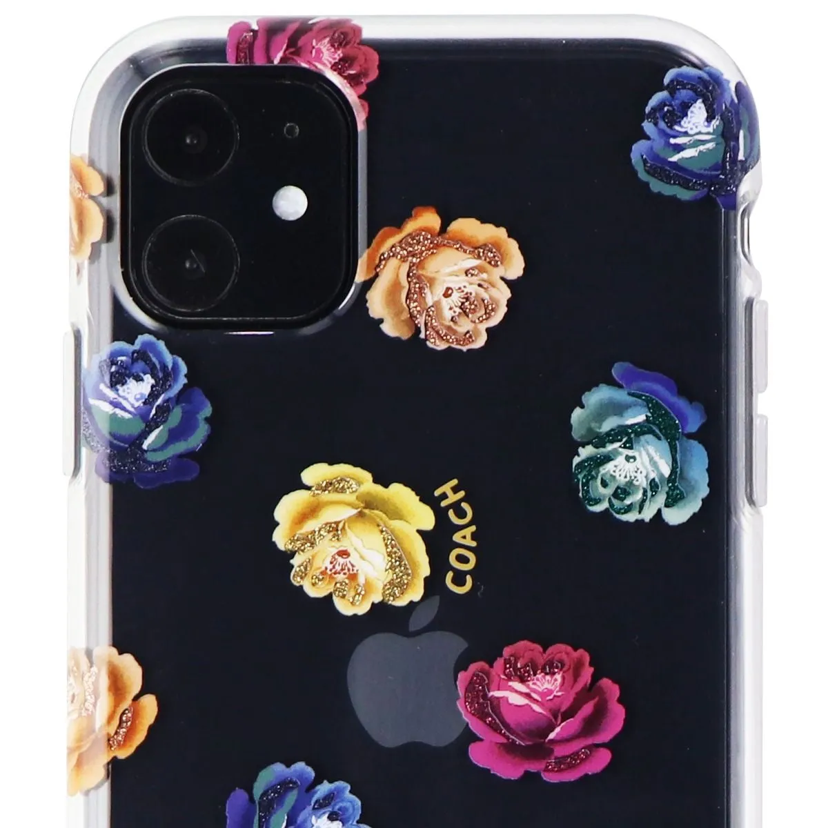 Coach Dreamy Peony Hybrid Case for Apple iPhone 11 - Clear/Rainbow/Glitter