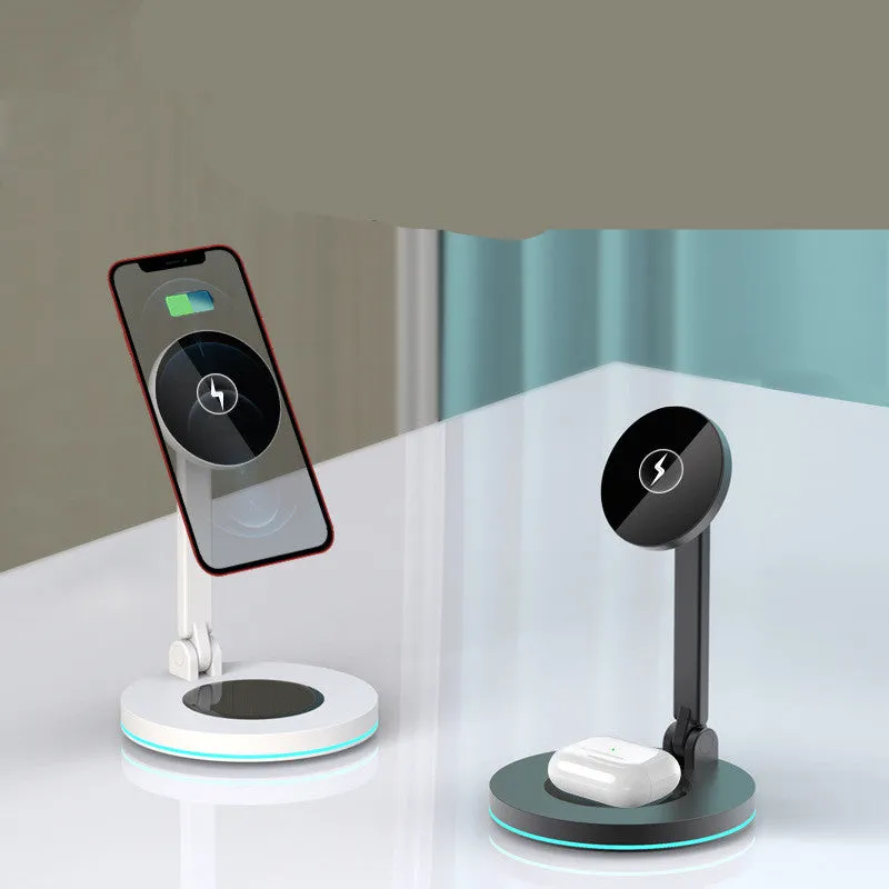 Compatible with Apple , 2 In 1 Magnetic Wireless Charger